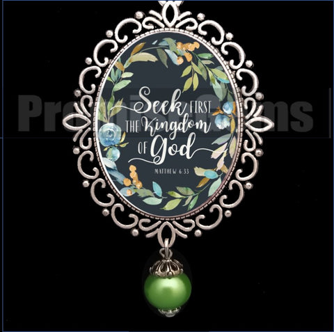 Matthew 6:33 necklace - Inspirational Bible Verse Jewelry | PromiseGems