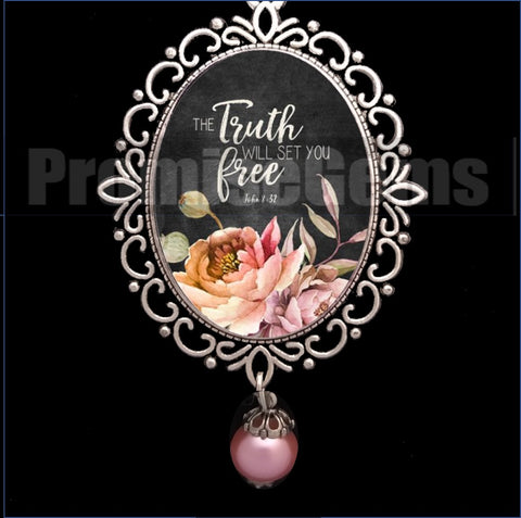 Truth Will Set You Free Necklace - Inspirational  Bible Verse Jewelry | PromiseGems